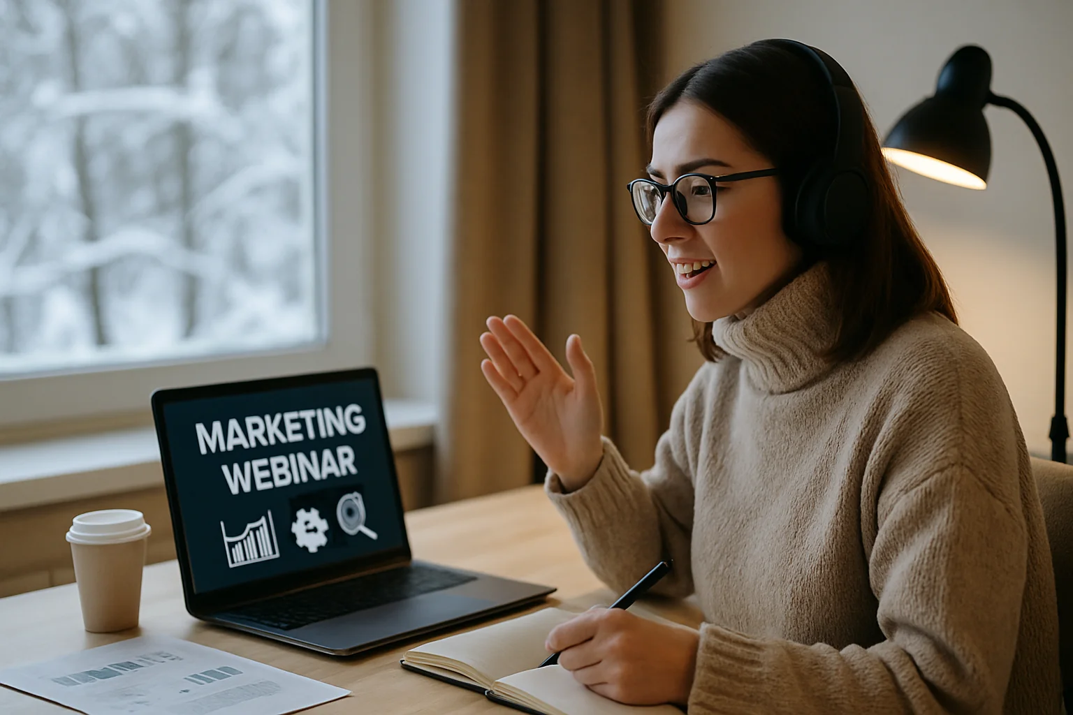 Cum să pregătești un webinar de marketing eficient iarna