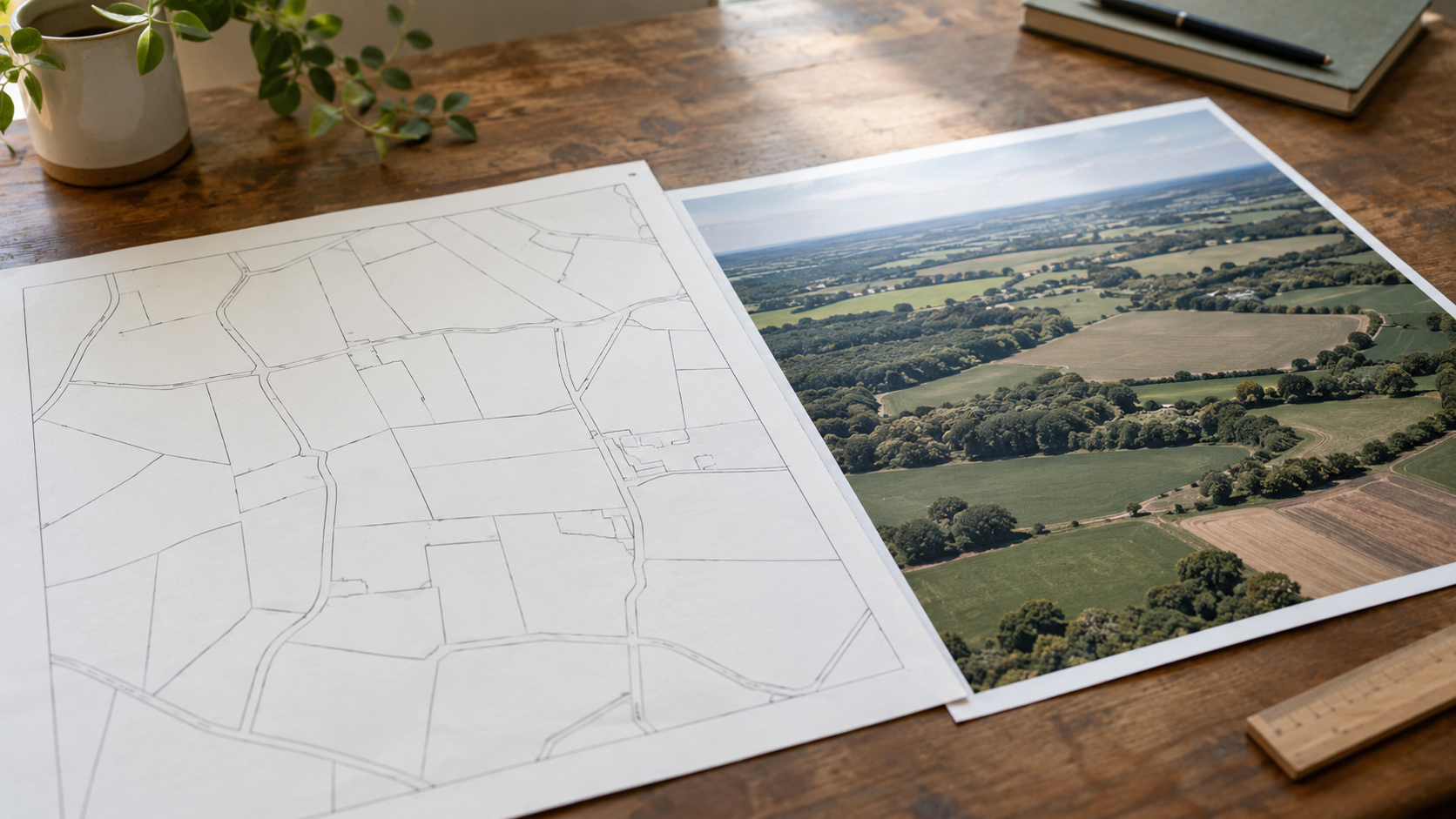 Extrasul de plan cadastral pe ortofotoplan: ce arată înainte de cumpărarea unui teren